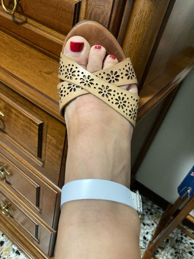 Sandali Raquel Perez - Marroni e Bianchi