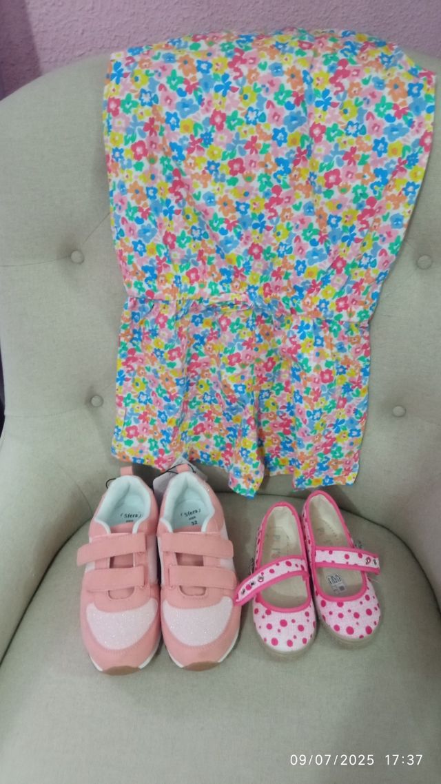 Vestido niña + 2 pares zapatos