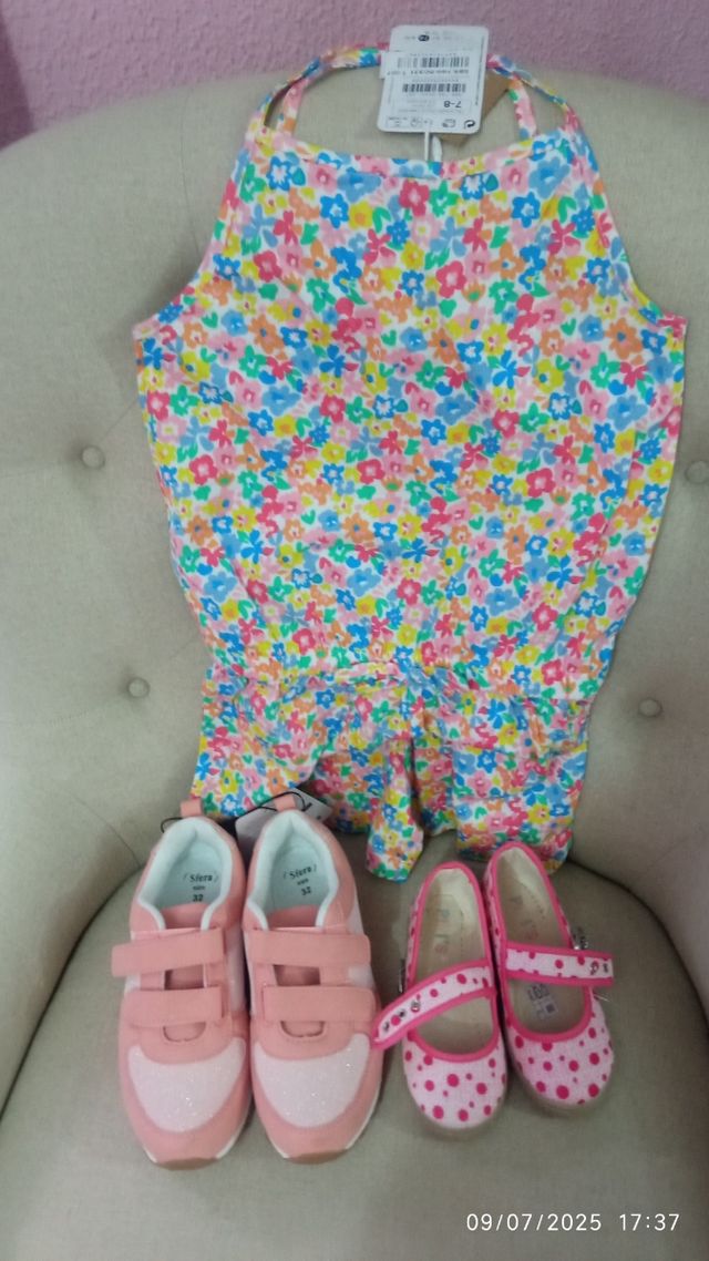Vestido niña + 2 pares zapatos