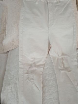 Vaqueros blancos rotos - Talla única