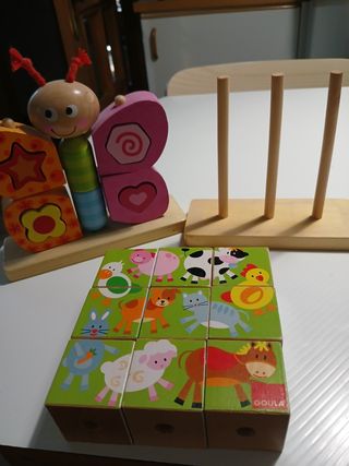 Juguetes madera educativos: Mariposa & i granja 