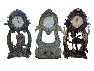 3 Orologi Decorativi Animali con Pendolo.