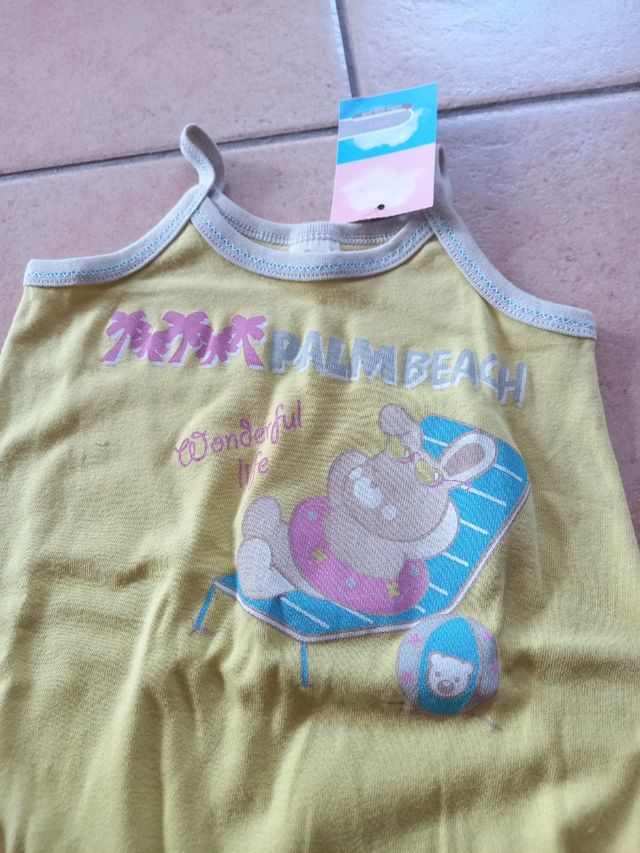 Pagliaccetto neonata in cotone 6 mesi-Nuova-