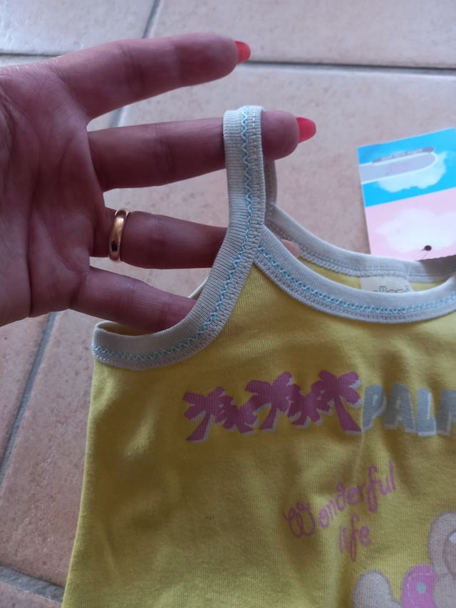 Pagliaccetto neonata in cotone 6 mesi-Nuova-