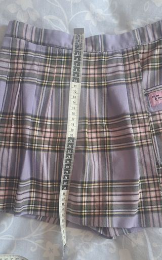 Mini Falda Escocesa Bershka - Lila