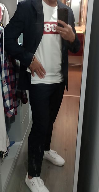 Pantalón traje Zara azul marino