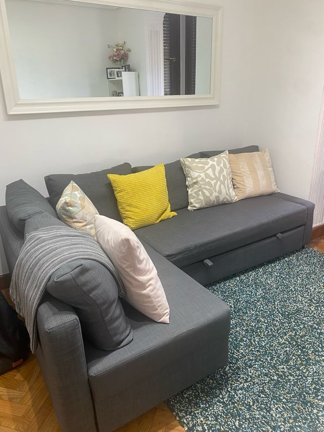 Sofá cama gris - 3 plazas