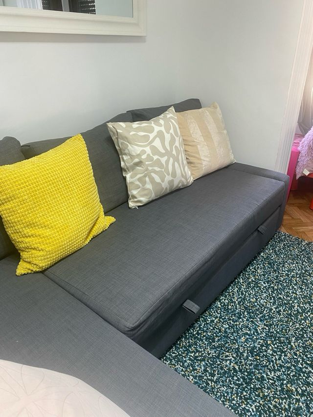 Sofá cama gris - 3 plazas