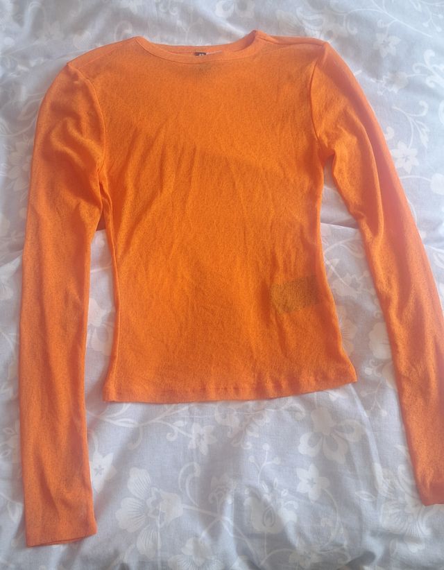 Camiseta transparente naranja
