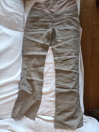 Pantalones premamá beige