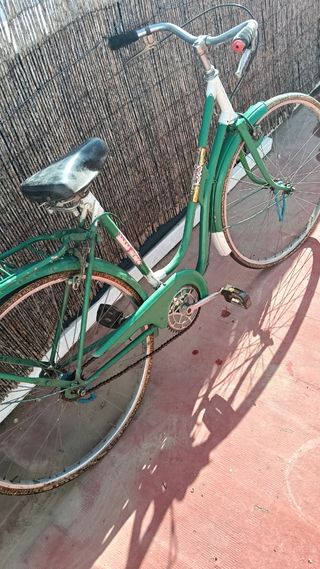 Bicicleta clásica verde