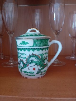 Taza té porcelana china - verde