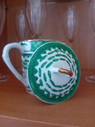 Taza té porcelana china - verde