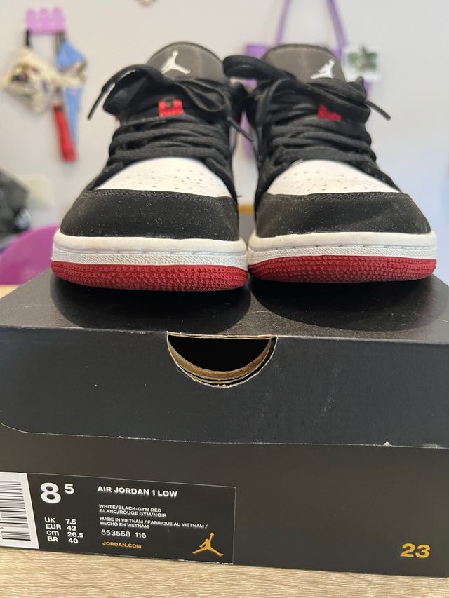 nike jordan low black toe