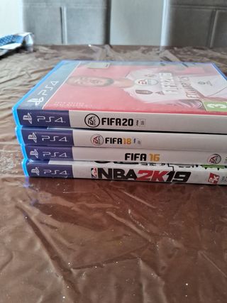 Juegos PS4: FIFA 16, 18, 20 & NBA 2K19