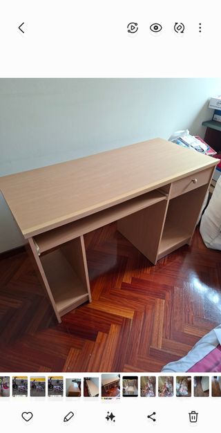 Escritorio madera color beige