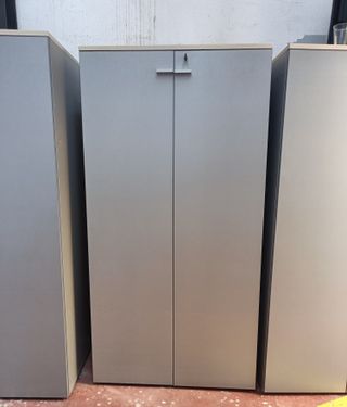 Armario oficina gris - 2 puertas