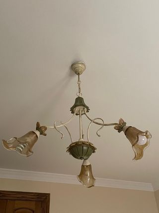 Lámpara 3 luces estilo vintage