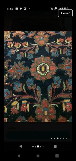 Alfombra Persa - Lana - Roja y Negra