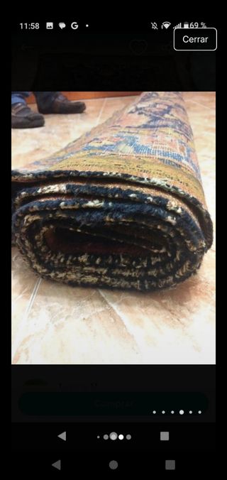 Alfombra Persa - Lana - Roja y Negra