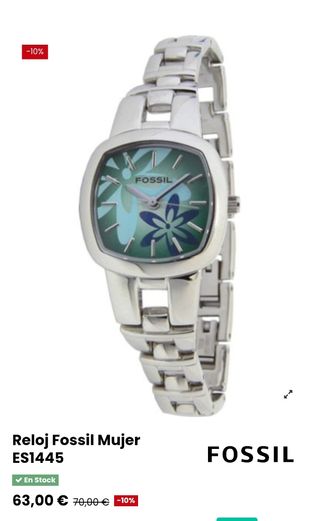 Reloj Fossil mujer verde plata