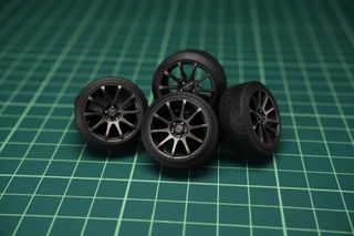 Ruedas resina Motegi Racing SP10 a escala