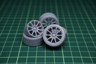 Ruedas resina Motegi Racing SP10 a escala