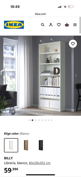 Libreria IKEA blanca y beige
