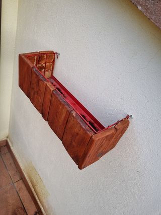 Maceta Pared Madera Marrón