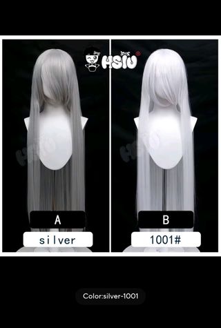 2 Pelucas HSIU Plata 100cm (nuevas, sin estrenar)