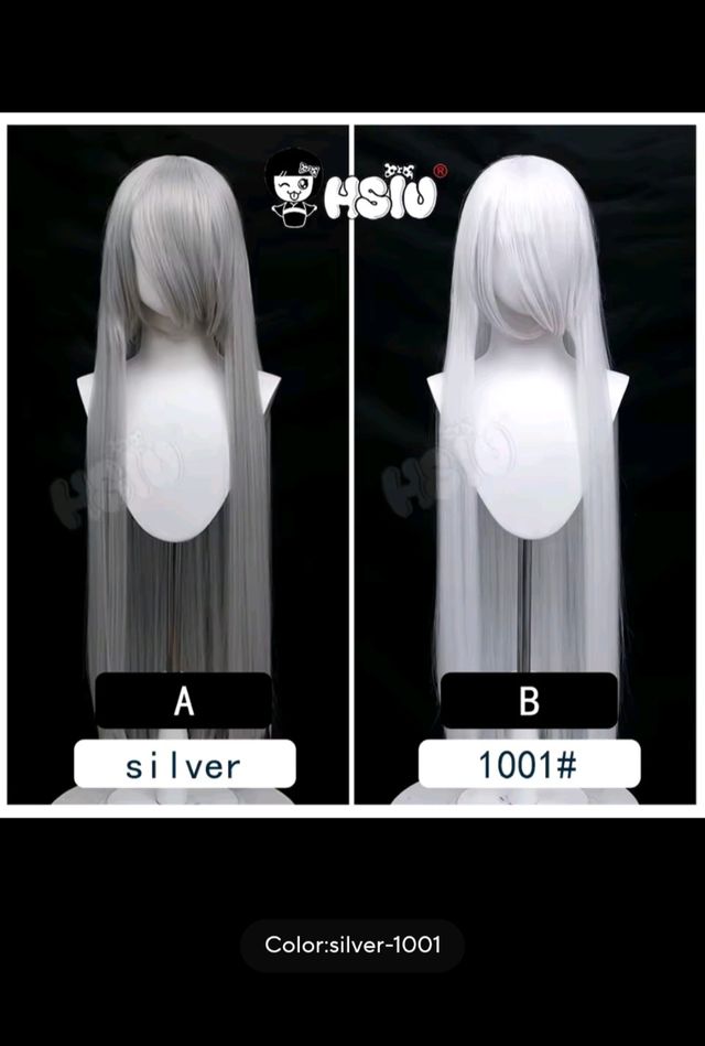 2 Pelucas HSIU Plata 100cm (nuevas, sin estrenar)