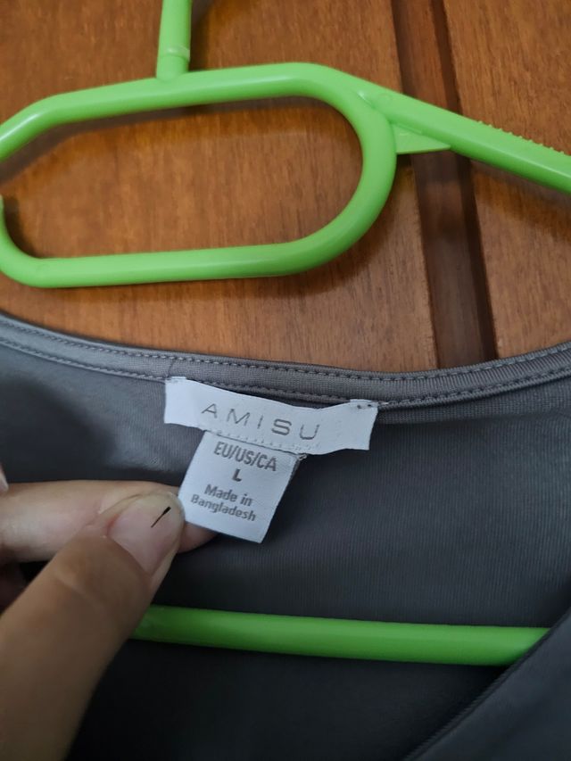 Body gris mujer - Talla L