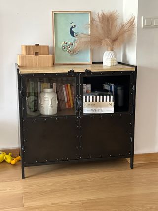 Vitrina industrial negra - Mueble almacenaje