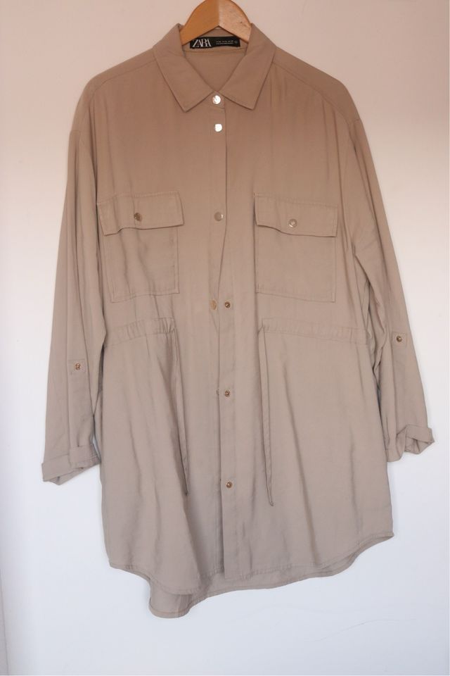 Camisa Zara beige XL