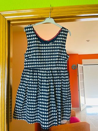 Vestido babydoll azul - Barcos