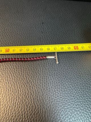 Collar piedras rojas plata