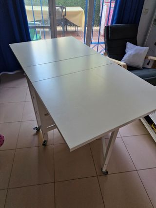 Nuovo tavolo pieghevole Ikea NORDEN bianco + ruote.