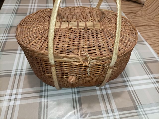 Cesta mimbre vintage