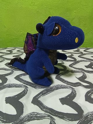 Dragón Ty Beanie Boo azul