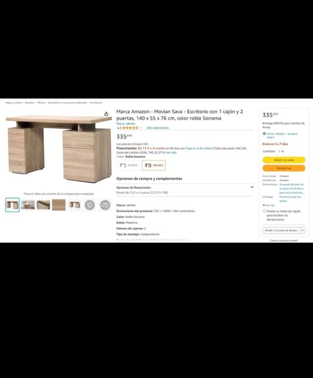 Escritorio madera - Beige