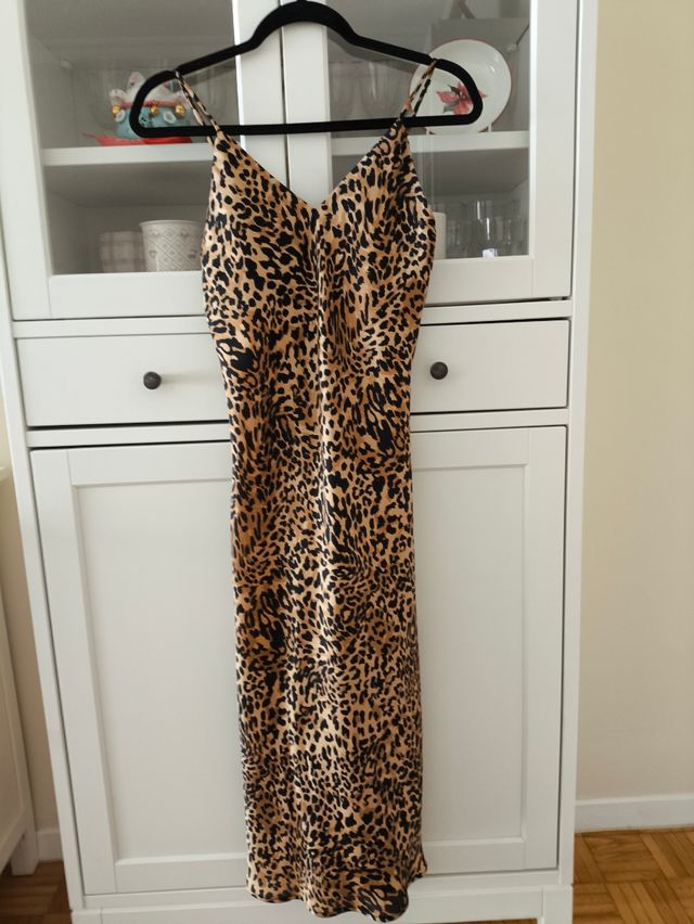 Vestido midi leopardo