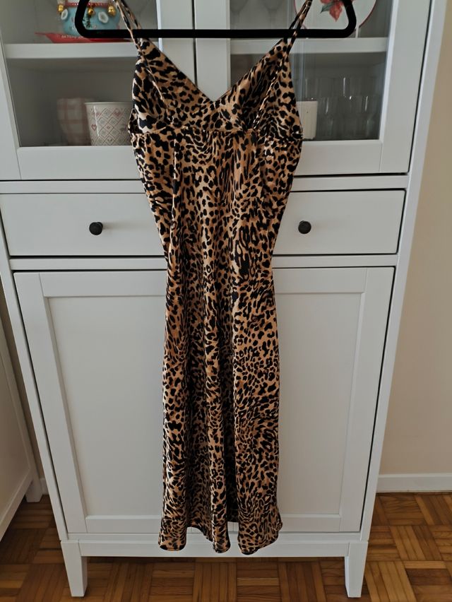 Vestido midi leopardo