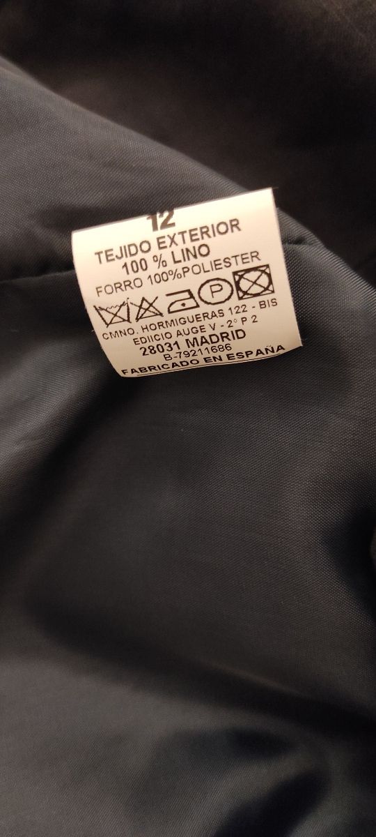 Traje lino niño - talla 12