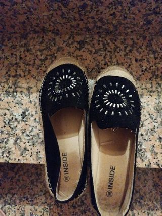 Zapatillas esparto negras talla 39