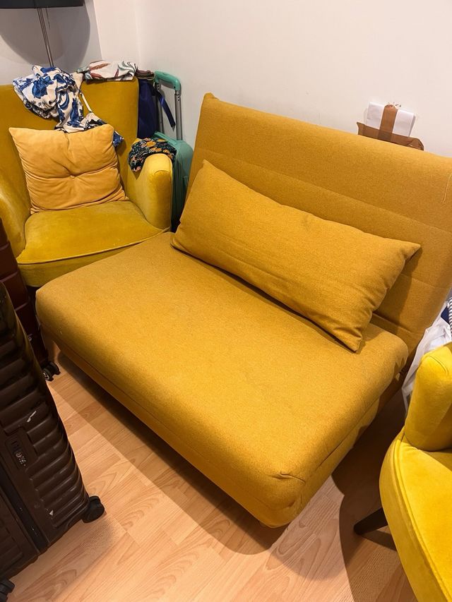 Sofá cama Maison du Monde mostaza