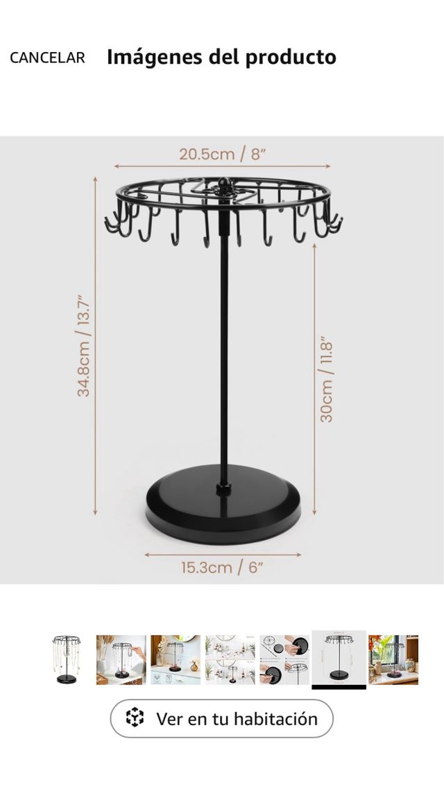 Expositor giratorio joyas - negro