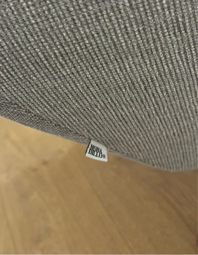 Poltrona de relaxamento cinza Miradollo + otomano