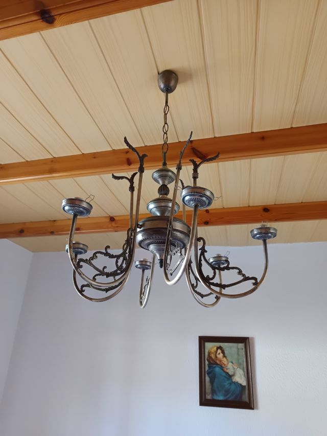 Lámpara araña vintage 6 luces