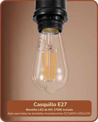 Lámpara de pie LED industrial negra-dorada 160cm