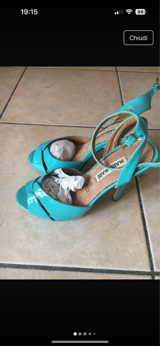 Sandali MariamAre turquoise tacco 12